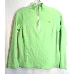 Magnolia Lane Collection Green Masters 1/4 Zip Long Sleeve Shirt Size Small EUC